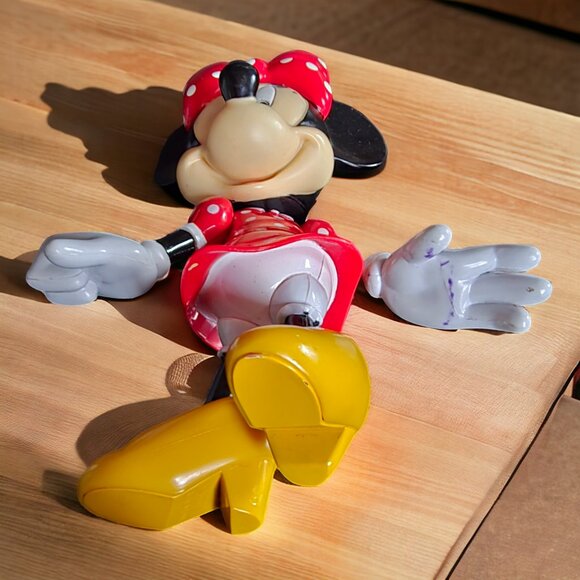 Vintage DISNEY MINNIE MOUSE Poseable Moveable 8" Iconic Dress - Picture 5 of 6